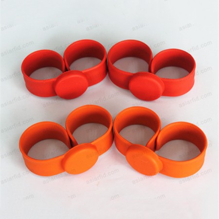 LF 125KHZ Silicone Slap RFID Wristbands TK4100/EM4200